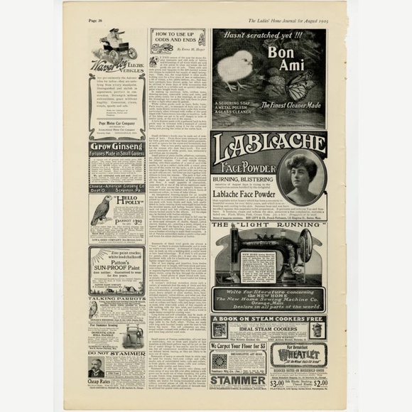 1903 Advertising Ad, Page from The Ladies' Home Journal August, 1903, Fashion Ad - Picture 3 of 5